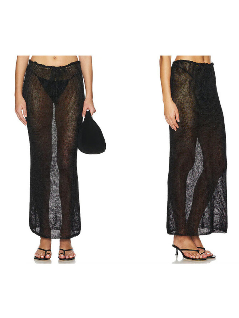 bananhot Metallic Skirt black long knitted size XS/S $199msrp